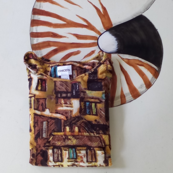 Chico's art deco shirt - Picture 5 of 9